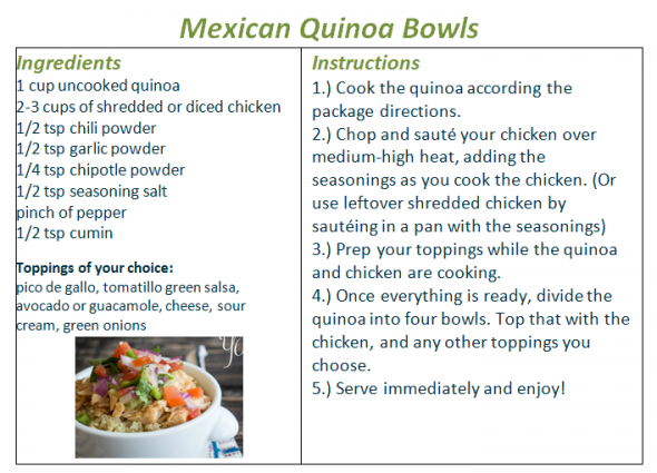 Mexican Quinoa Bowls
